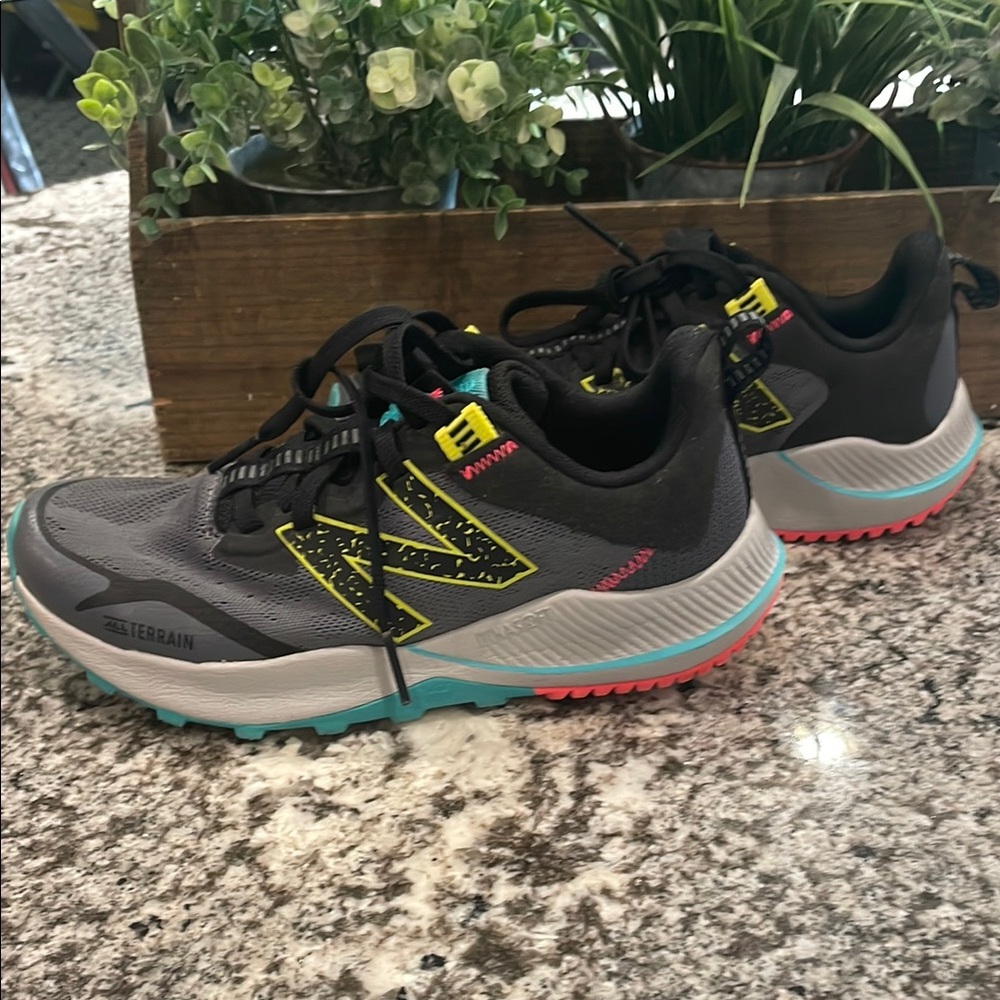 New Balance Black and Neon Sneakers